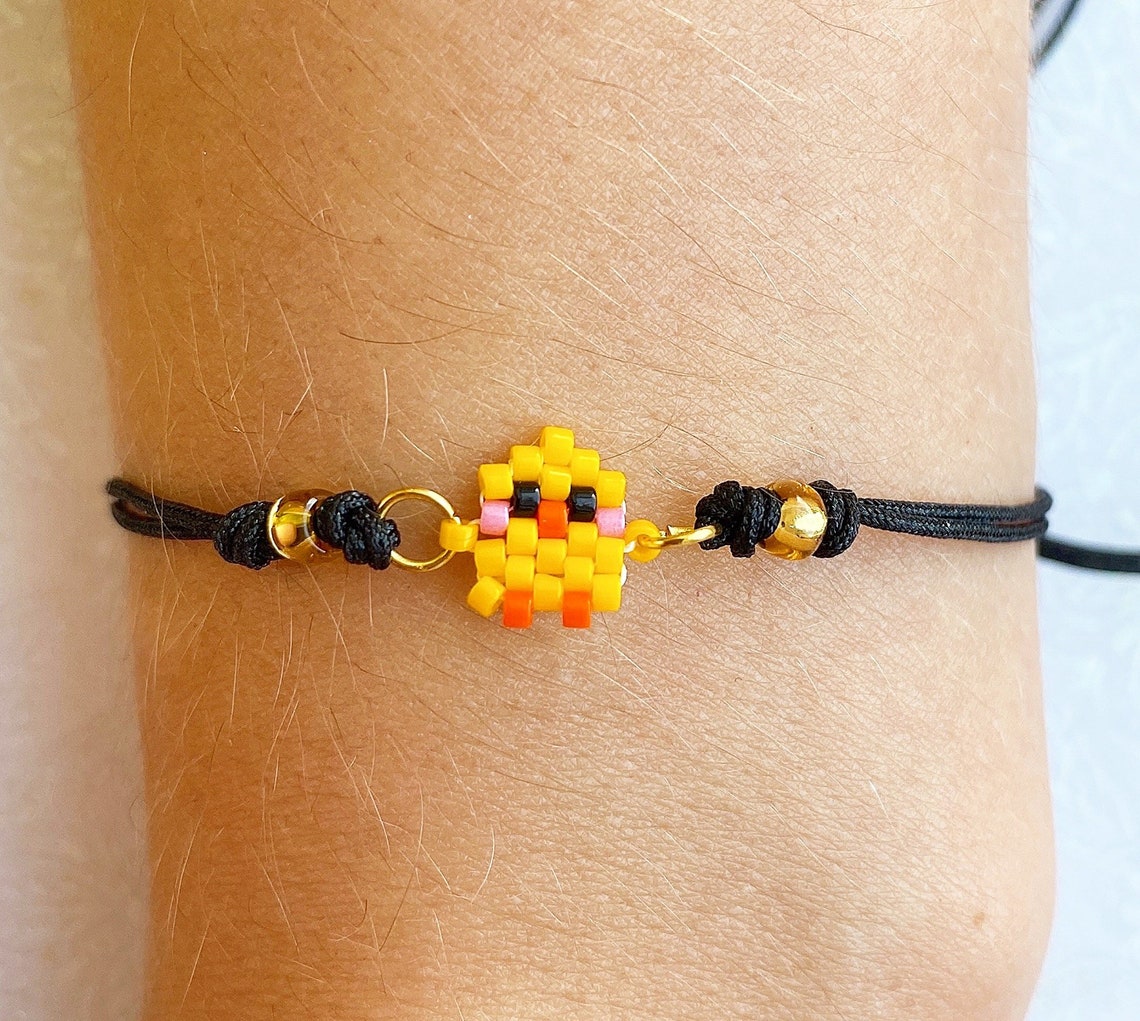 Kawaii Beaded Bracelet Cat Bracelet Bee Bracelet Chick Etsy UK