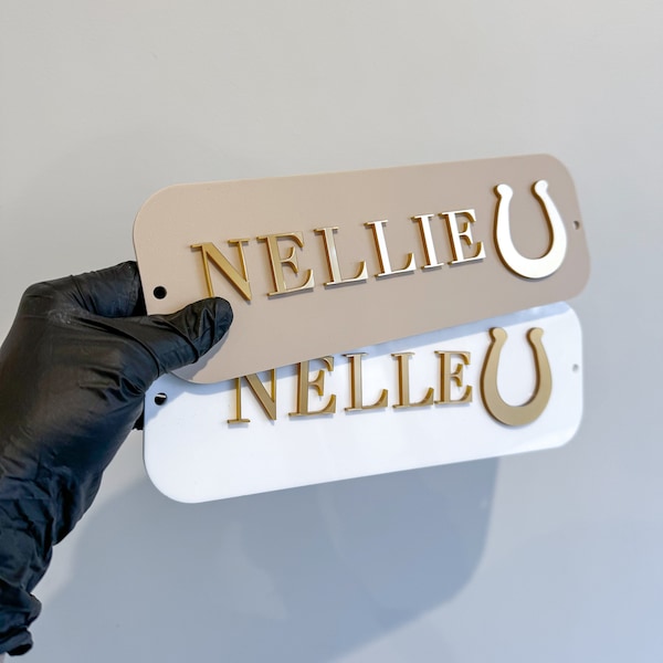 Stable sign | acrylic stall name plate | horse door sign