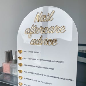 Nail Advice Sign | Nail Desk Decoration | Salon Sign | Beauty Room Sign | Nail Care Sign