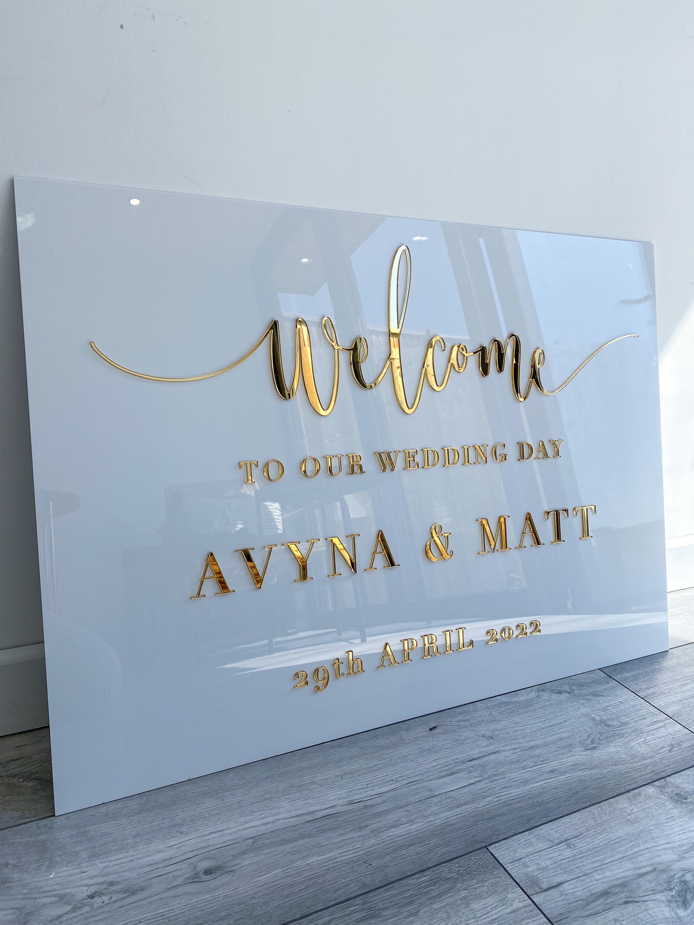 Personalised Rose Gold Wedding Welcome Sign, Wedding Venue Decorations,  Rustic Wedding Decorations, Wedding Supplies, Party Decorations 