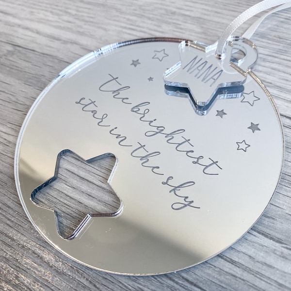 Memorial Decoration Ornament - Brightest Star in the Sky, Memorial Plaque