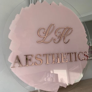 Acrylic salon sign, business name sign, Salon signage, 3D acrylic sign, room sign, nursery sign, name sign