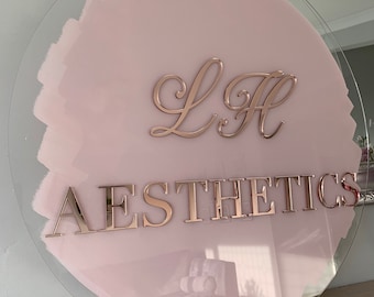 Custom Acrylic Business Name Sign for Salon Nursery or Room Decor