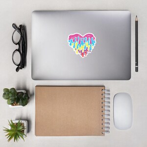 Retro Melting Heart Sticker, 80's Kid, 90's Kid, Vintage