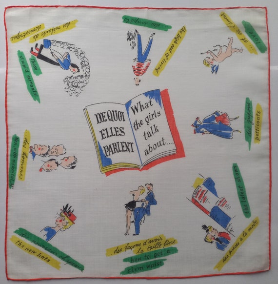 Vintage | Collectible Handkerchief | What Girls Ta