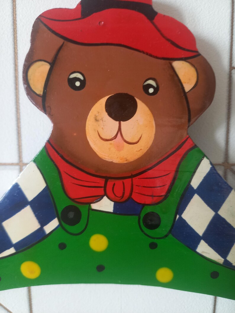 Cintre Enfant En Bois Peint – Personnage Porky Pig (multicolore, Occasion)