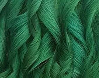 Peacok / Seaweed Green Set of Human Clip In Hair Extensions 18" (100g)