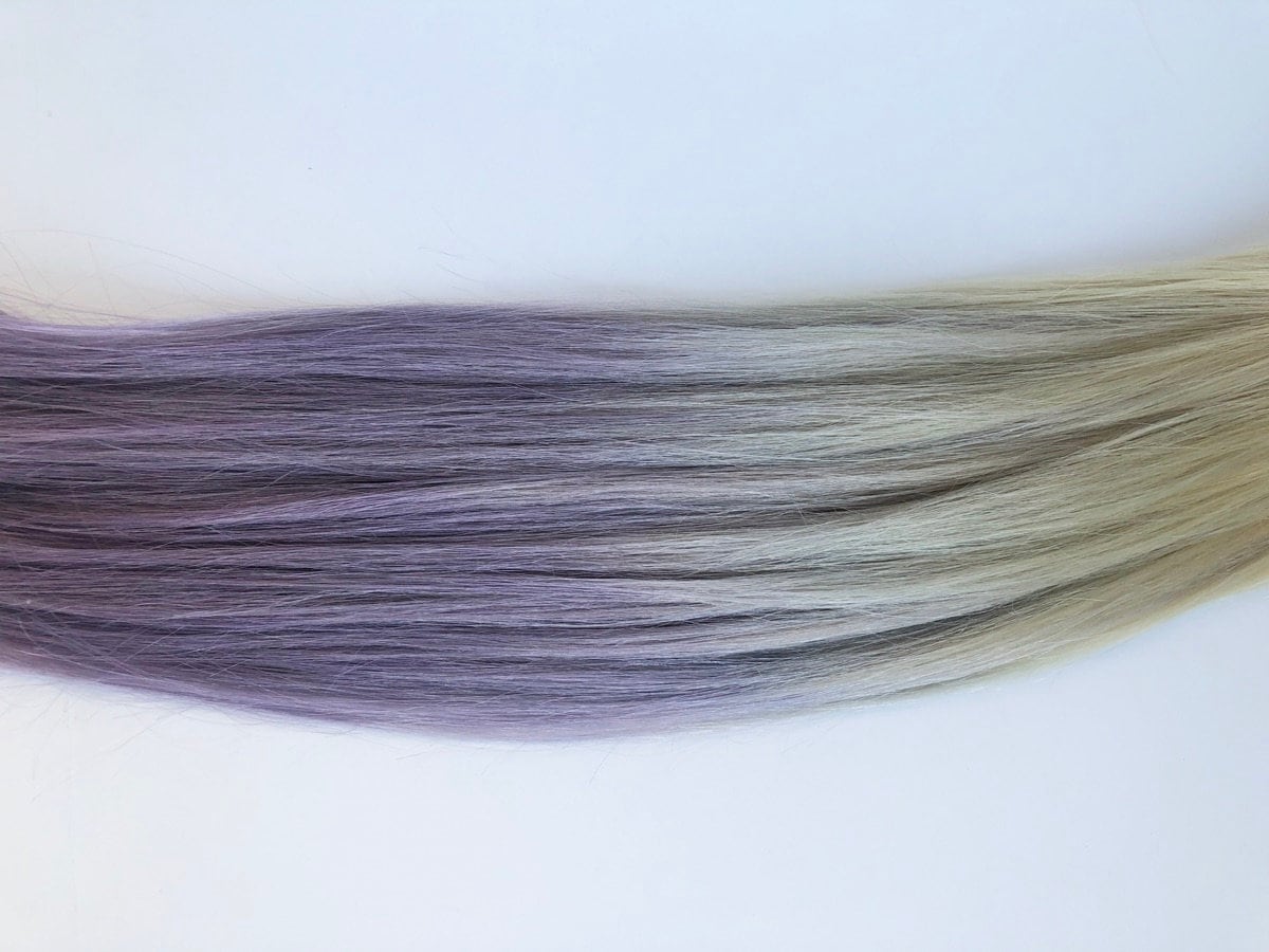 Lavender Hair Extensions / Clip in With Blonde Ombre 18 / Purple