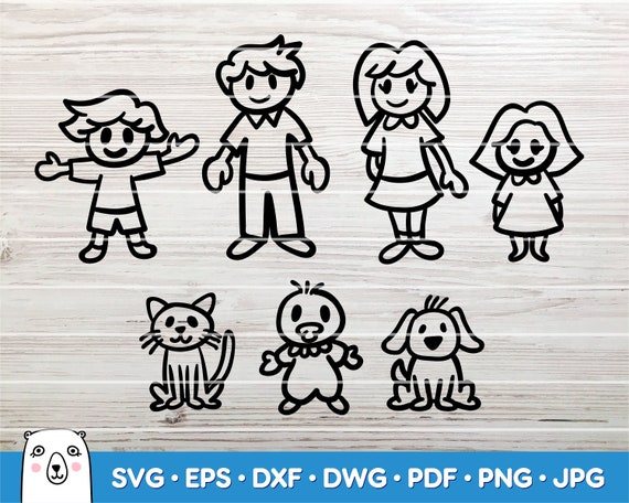 Download Family Set Svg Svg Cut File Car Decal Svg Instant Etsy