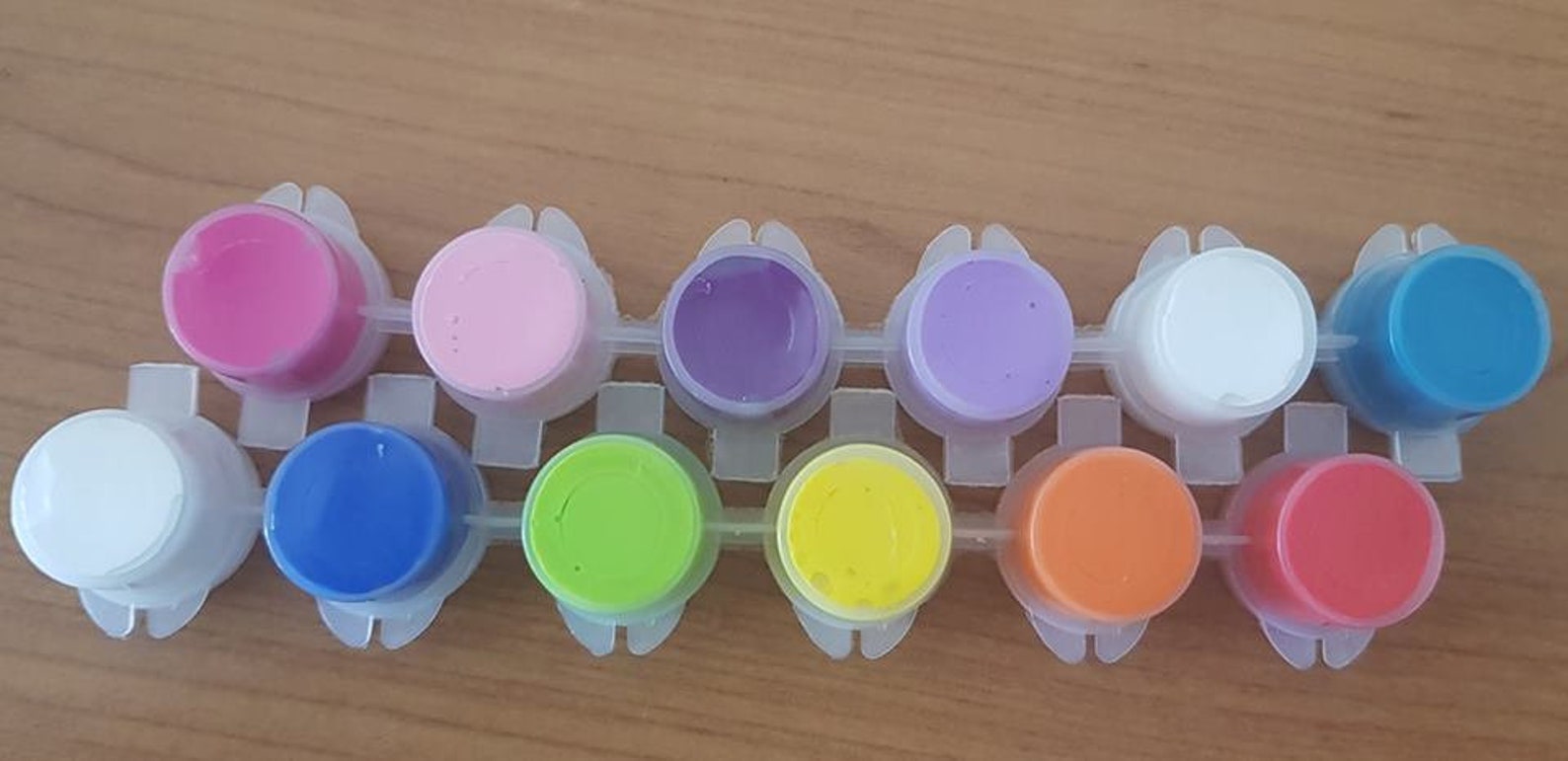 Prefilled 5ml Acrylic Paint Pots Strips of 6 Bulk Buy Etsy UK