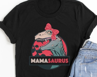 Mama Saurus Camisa, Camisa Dinosaur Mom, Camiseta Mamasaurus, regalo del día de la madre, regalo para mamá, camisa de mamá, camisa de mamá dinosaurio, cumpleaños de mamá