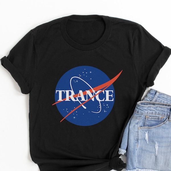 Trance Nasa Logo Shirt, Chemise Raver, chemise festival de musique, t-shirt Party