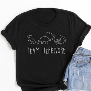 Team Herbivore - T-Shirt | Shirt | Tee - Vegan Shirt/Veggie/Vegetarian/Vegetarian Shirt/Vegan/Vegan Gift/Herbivore Shirt/Dinosaur Shirt/Dino