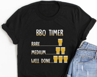 BBQ Timer Rare Medium Well T-shirt Design, Barbecue Tshirt, beer lover t-shirt