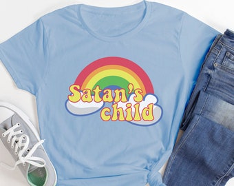 Satan’s Child - Aesthetic Clothing | Pastel Goth Clothing | E girl | Alternative Clothing | y2k Clothing | Satanic Shirt | Satan Shirt