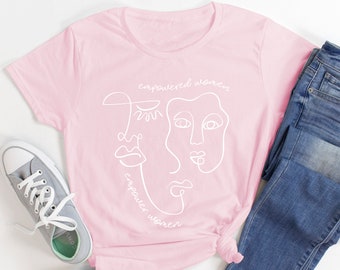 Camisa feminista, camiseta empoderadora, poder femenino, mujeres empoderadas empoderan la camisa del mundo, jefa de niñas, niñas apoyan a las niñas, camiseta de feminismo