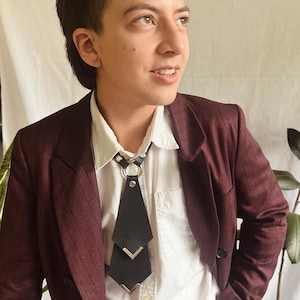 The Monáe Collar - Vegan Leather Necktie