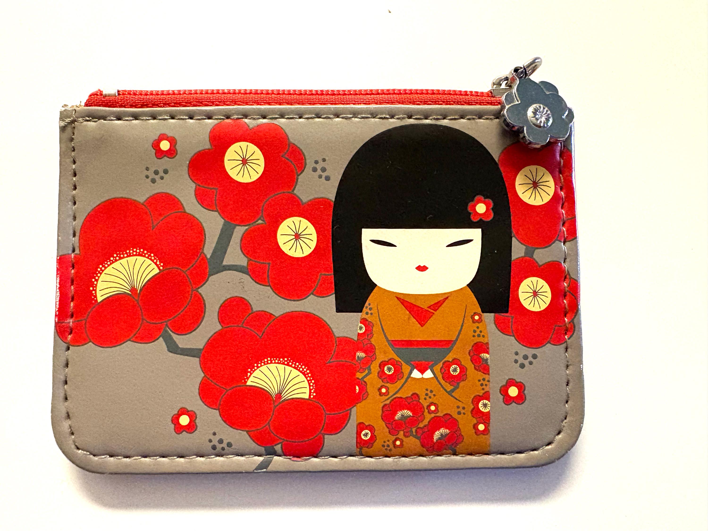 Kawaii Kimmidoll Wallet, Card Holder With Red Flowers - Etsy