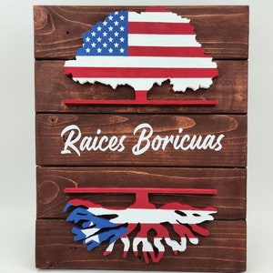 Raices Boricuas / Wood Sign / Wall Decor