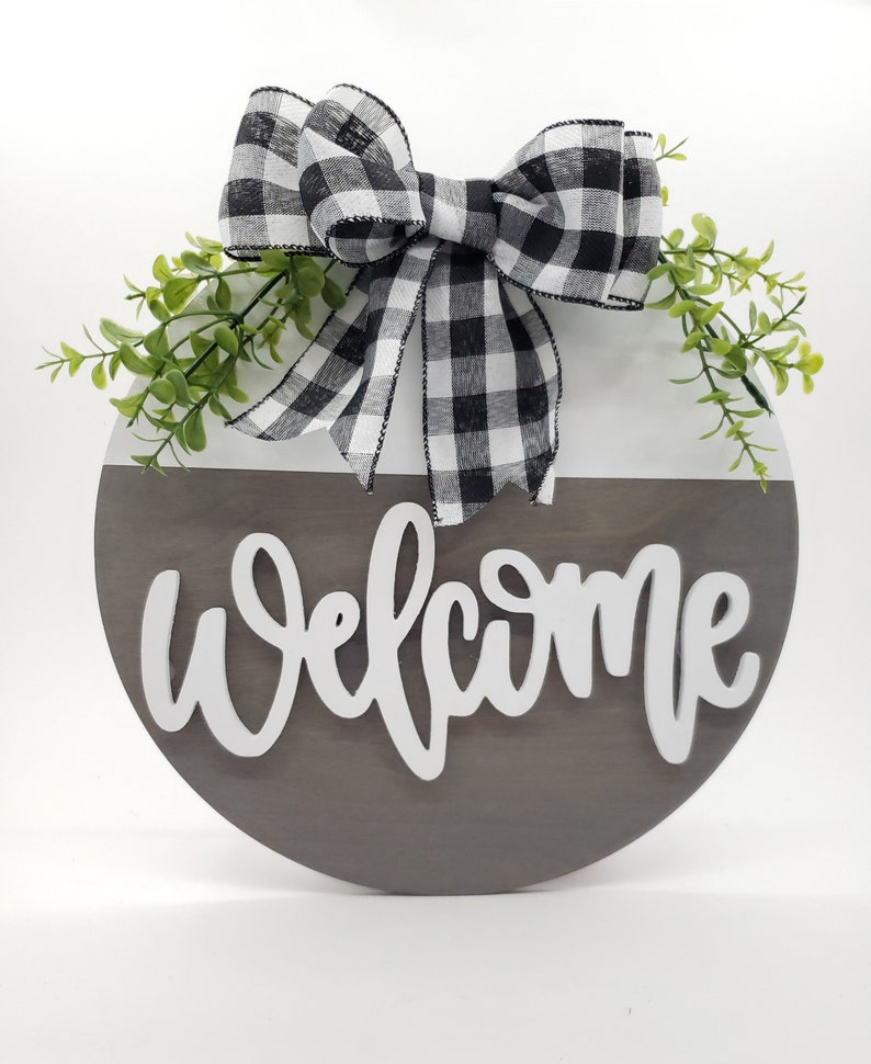 Door Hanger/ Front Door Wreath/ Door Sign/ Etsy