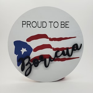 Proud to be Boricua Wood Hanger
