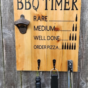 BBQ Bottle Opener/ BBQ Utensils Holder/ BBQ Timer