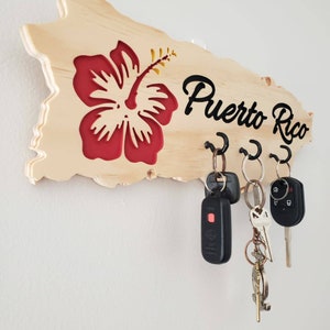 Puerto Rico Map Key Holder