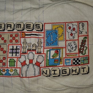 Games night (Full cross stitch pattern)