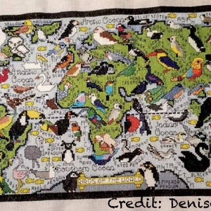 Birds In The World Cross Stitch  Full Pattern