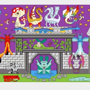 Kruissteekpatroon drakenkasteel