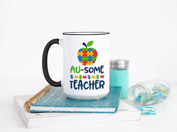 personalised autism special needs teacher christmas gift mug coaster thank you