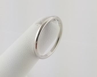 Sterling Silver 2mm Bombe Classic Stacking Ring. Wedding Band, Promise, Engagement. Thumb Toe Thin Minimalist Boho Shiny. Stackable