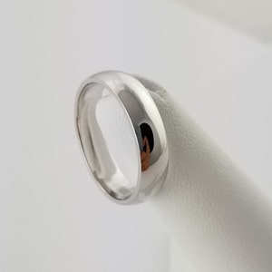 Alliance en argent sterling pour femme homme classique 5 mm bombée coupe confortable bague cadeau pour lui bague de promesse pour lui Alliance minimaliste Etats-Unis