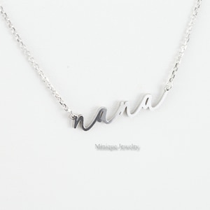 NAINA (necklace) - silver x white