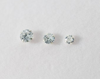 Tiny Stud Earrings, Tiny Studs, Stud Earrings, Minimalist Earrings, Diamond Stud Earrings, 4, 5, 6 mm Studs, Cartilage Studs, Tragus Studs