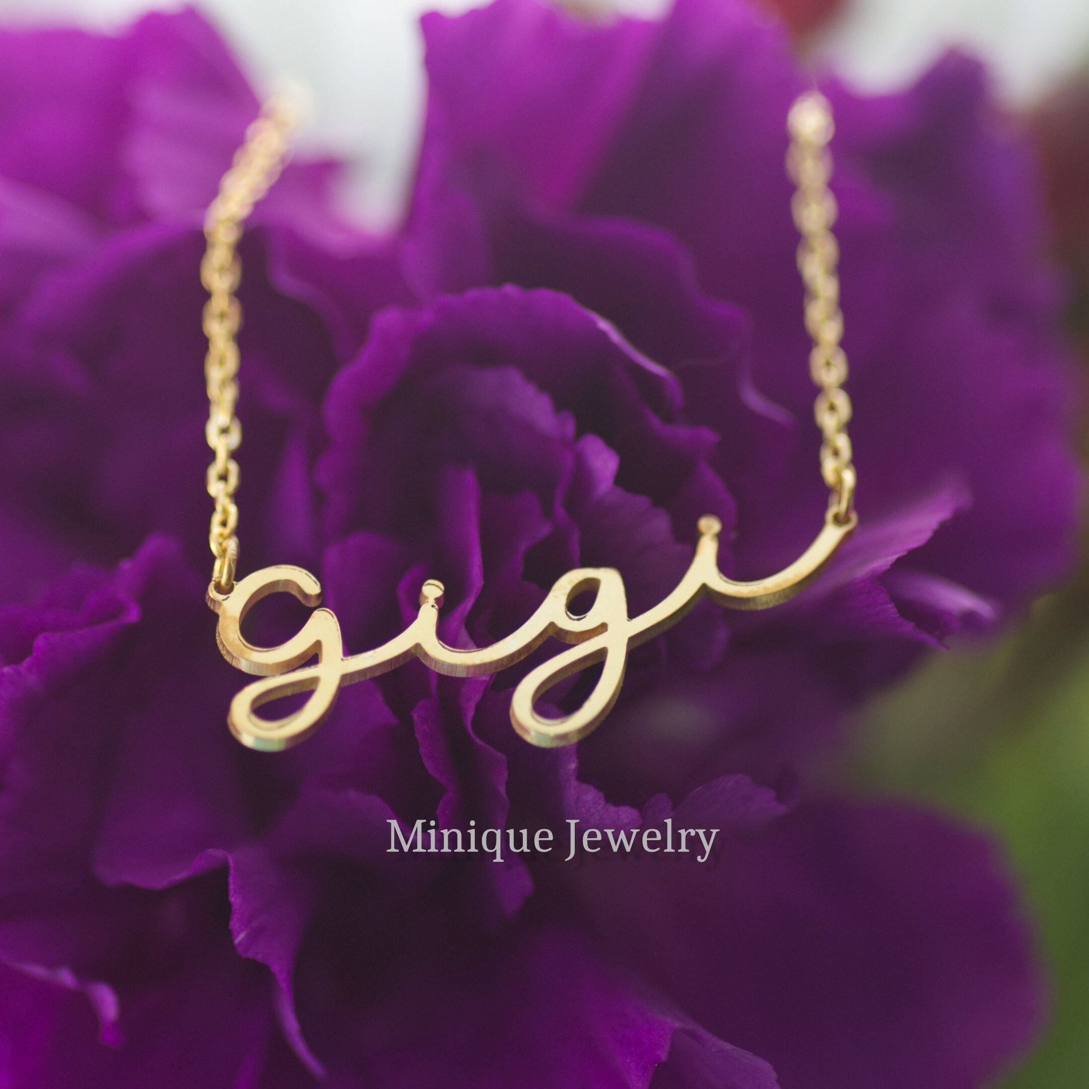 Gold Gigi Necklace - Etsy Gold Gigi Necklace - Etsy