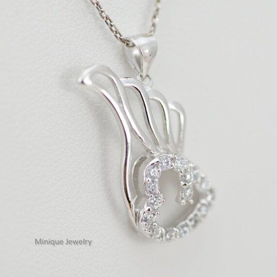 VOSAP Collana in argento Sterling S925 con ciondolo a forma di cuore, con scritta I Love You Forever, idea regalo per la moglie per Natale, compleanno, Argento sterling Zirconia cubica