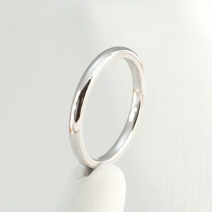 Band Round Ring Rounded Band 2.5mm Ring Silver Stacking Ring Thick ...