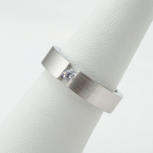 Wedding band.Hers. 925 Sterling Silver. Comfort Fit. 5 mm CZ Wedding Band. USA made. #340