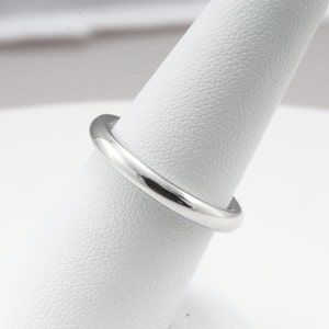 Band Full Round Ring Rounded Band 3 mm Ring Silver Stacking Ring Thick Round Band Chunky Silver Gift for Her or His. Ring Roll Wedding Band