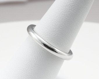 Band Full Round Ring Rounded Band 3 mm Ring Silver Stacking Ring Thick Round Band Chunky Silver Gift for Her or His. Ring Roll Wedding Band