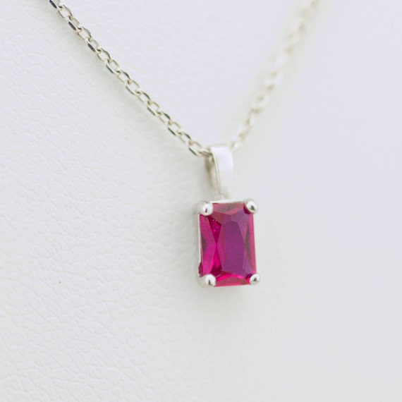 July Birthday Charm Red Cubic Zirconia Sterling Silver July Birthday Charm Red Cubic Zirconia Sterling Silver