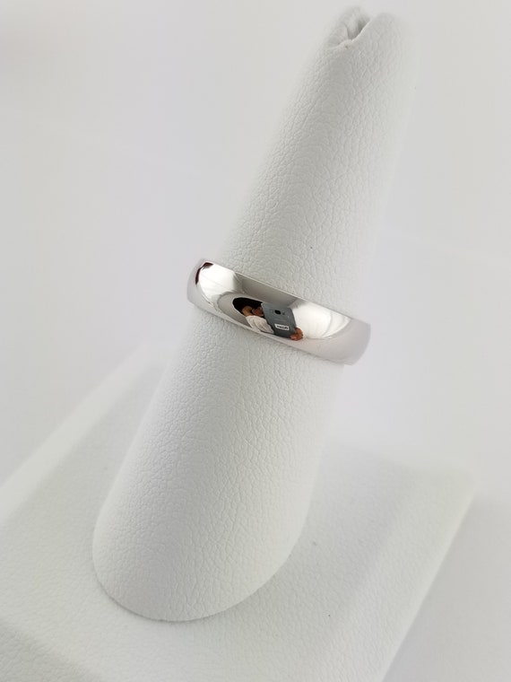 4mm Wide 14k Gold Plated Classic Comfort Fit Wedding Ring Band Size 4-13