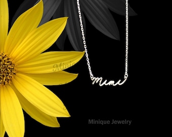 Super Dainty Mimi Necklace in Sterling Silver, Gold, Mimi Necklace, Gift for Grandma, Minimalist Necklace, Gift for New Mimi