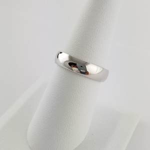 Alianza de boda de plata de ley para mujer hombre clásico de 5 mm con cúpula de ajuste cómodo regalo para él anillo de promesa para él alianza de boda minimalista EE.UU. imagen 3