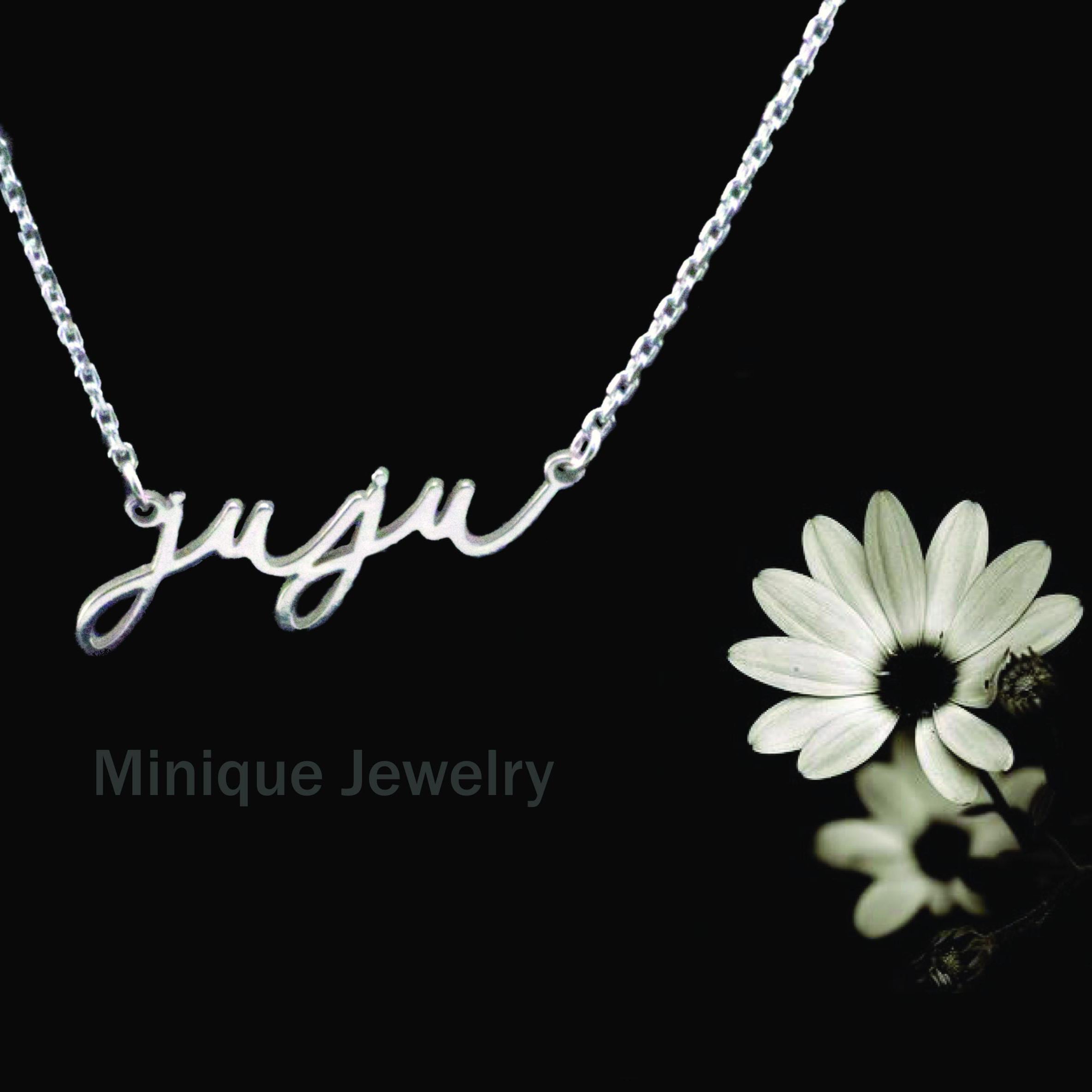 Dainty JUJU Necklace in Sterling Silver, Gold, Juju Necklace, Gift