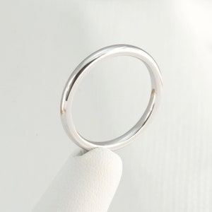 Band Round Ring Rounded Band 2.5mm Ring Silver Stacking Ring Thick Round Band Chunky Silver Gift for Her or His. Ring Roll Wedding Band #405