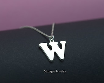 Silver initialhalsband, bokstavshalsband, personligt initialhalsband, personligt minimalistiskt namnsmycke, presenthalsband med initialer, 8 mm