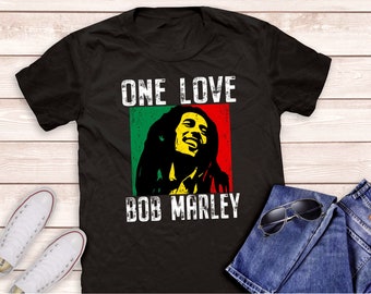 Bob Marley one love 2 T-shirt, Chemises Bob Marley, Chemises Bob Marley One Love, Chemises de film One Love, Chemise musique, Chemise Reggae, Musique de Jamaïque