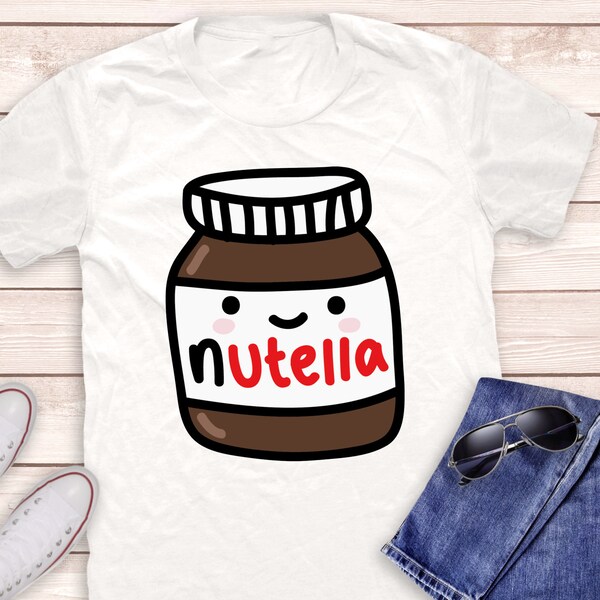 T-shirt Nutella Chocolate Hazelnut Spread, Chemises Nutella, Chemises en chocolat Nutella, Cadeau pour elle, Cadeau pour lui, Cadeau amoureux du chocolat